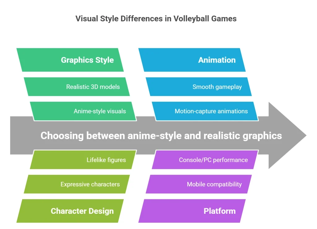 Visual Style Differences in Volleyball Games